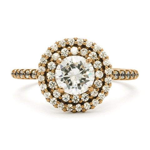 Aurora Engagement Ring in 18K Rose Gold