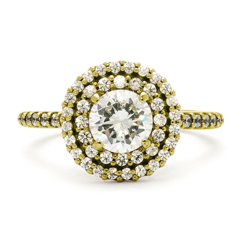 Aurora Engagement Ring in 18K Yellow Gold
