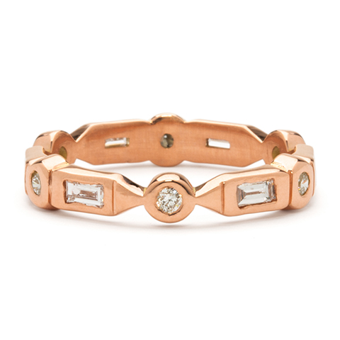 Bijou Wedding Band in 14K Rose Gold