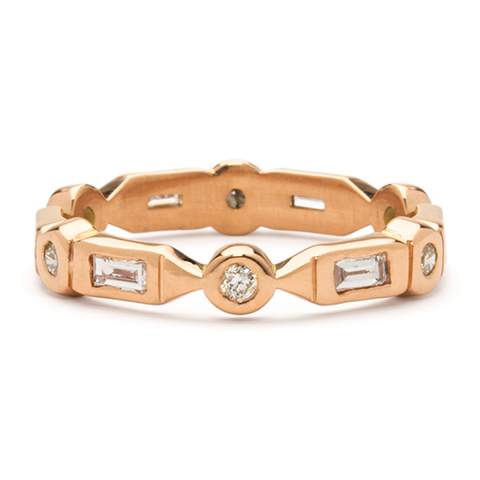 Bijou Wedding Band in 18K Rose Gold