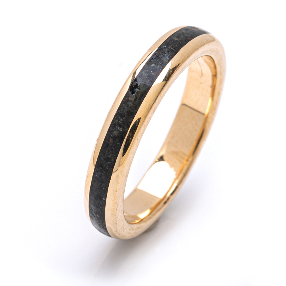 Black Sand Inlay Ring in