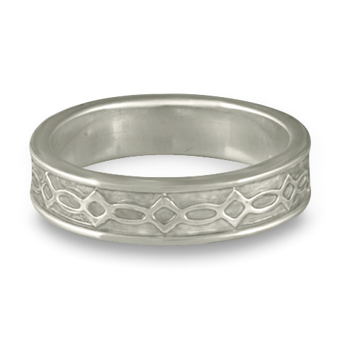 Bordered Felicity Wedding Ring in Platinum