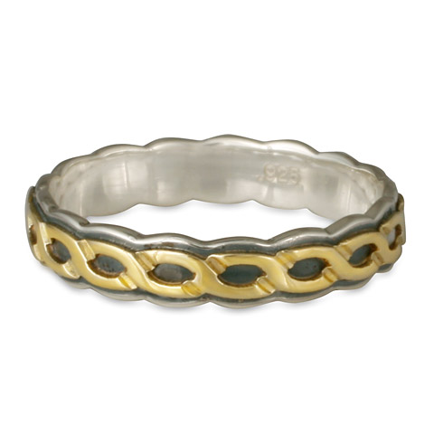 Borderless Rope Ring (SGS) in 18K Yellow Gold over Silver