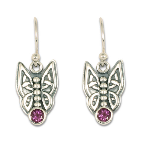 Butterfly Earrings in Amethyst