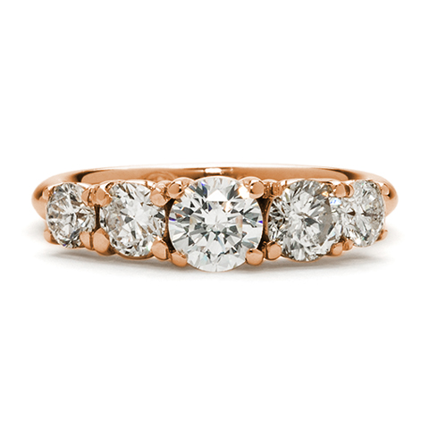Cathedral Engagement Ring in 14K Rose Gold