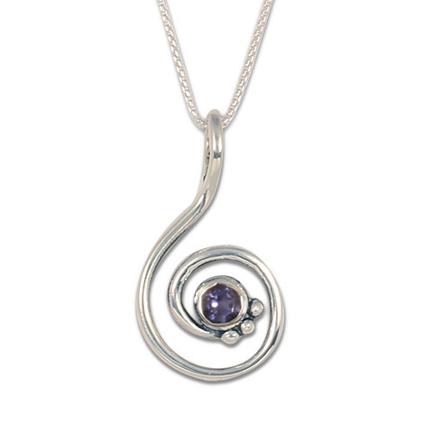Celada Pendant with Gem in Iolite