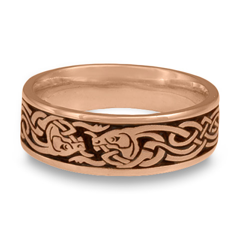 Celtic Hunt Wedding Ring in 18K Rose Gold