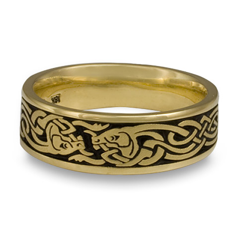 Celtic Hunt Wedding Ring in 18K Yellow Gold