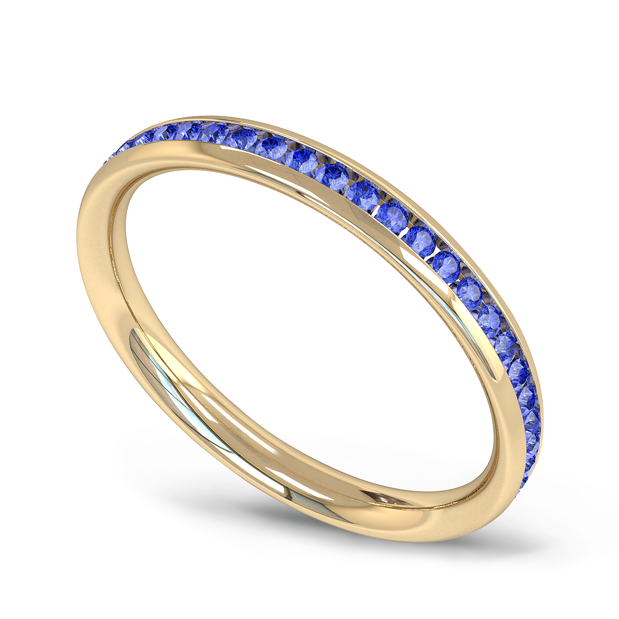 Channel Set Sapphire Fairtrade Gold Eternity Ring in 18K Yellow Fairtrade Gold