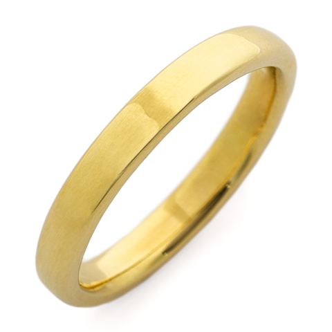 Classic Domed Comfort Fit Wedding Ring 3mm in 18K Yellow Gold