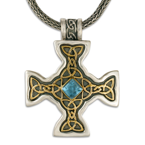 Columba's Cross in Blue Topaz