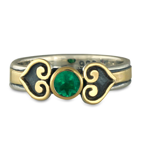Corazon Engagement Ring in With Emerald