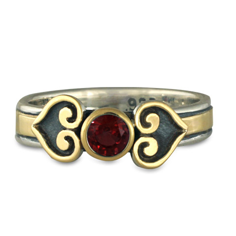 Corazon Engagement Ring in With Garnet