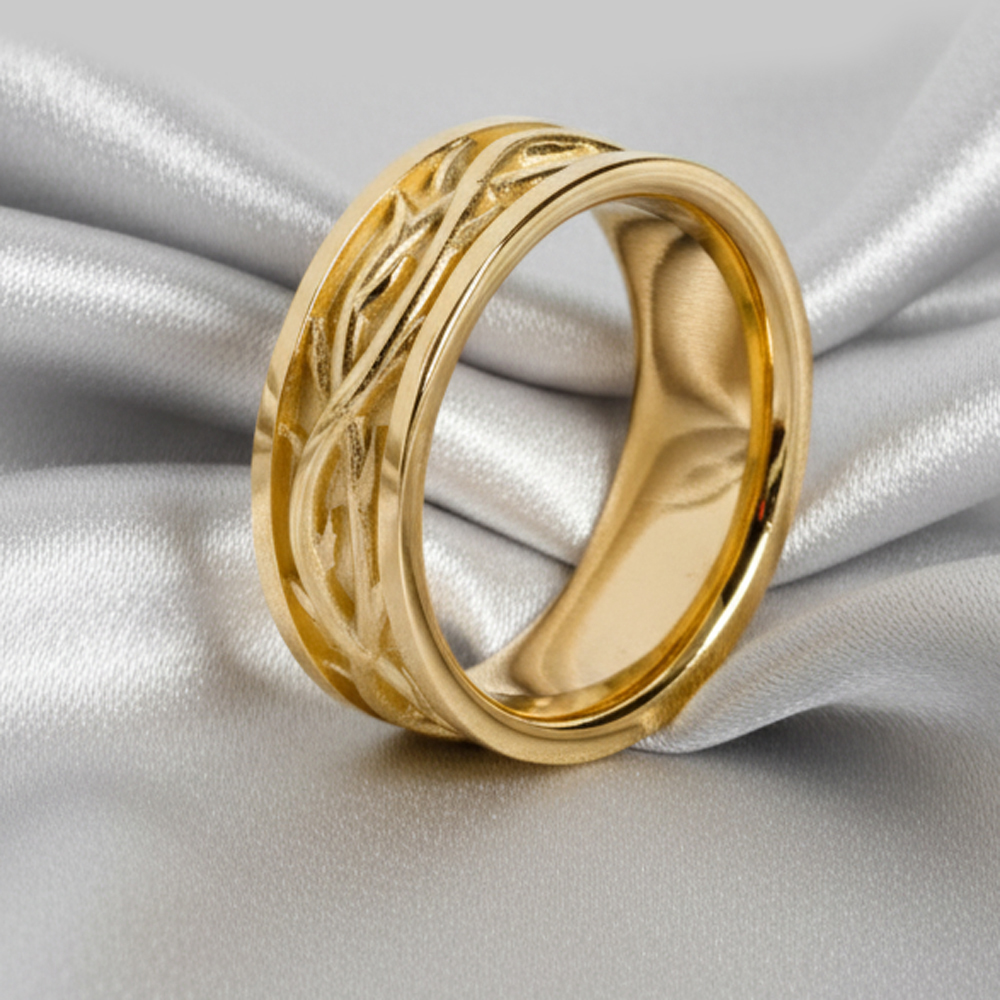 Crown of Thorns Wedding Ring Wide in