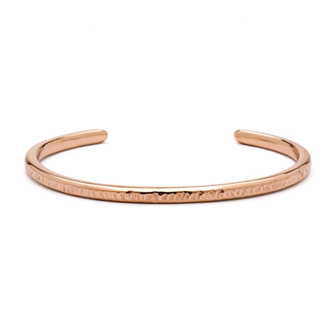Cuff Bangle Bracelet in 14K Rose Gold