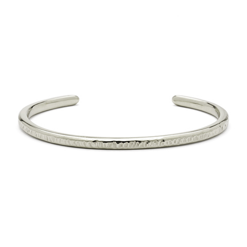 Cuff Bangle Bracelet in 18K White Gold