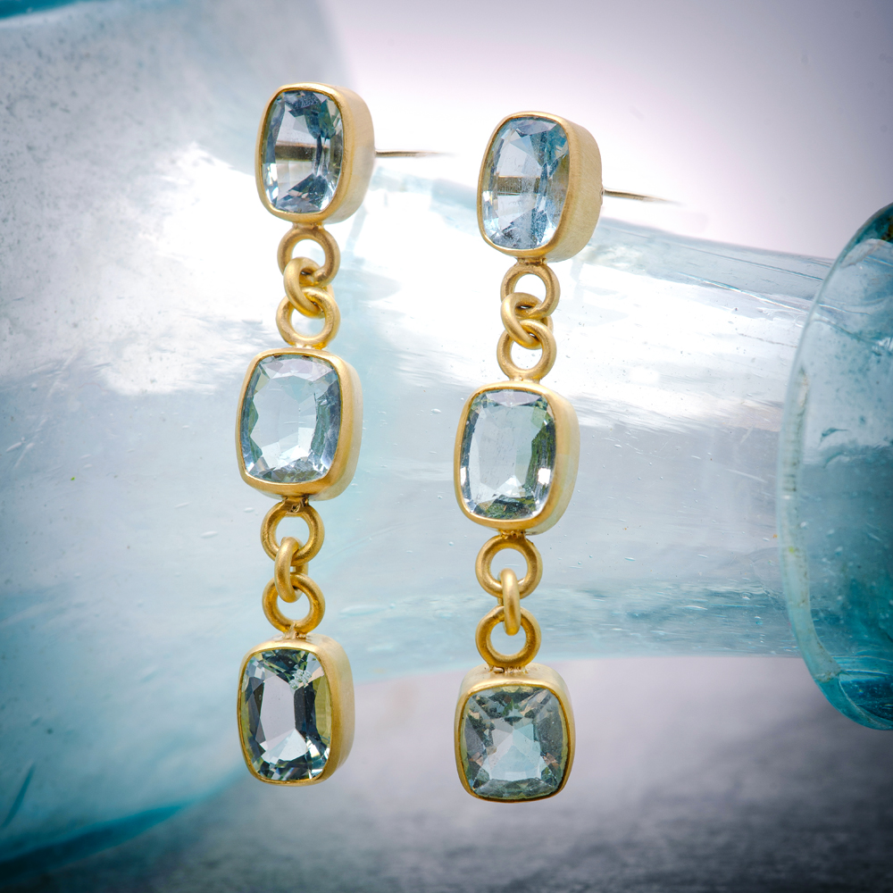 Davy Jones' One-of-a-Kind Aquamarine Earrings in