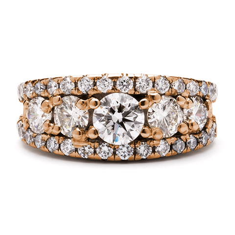 Dazzle Engagement Ring in 14K Rose Gold