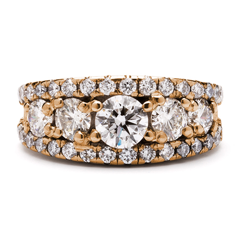 Dazzle Engagement Ring in 18K Rose Gold