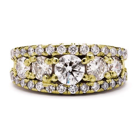 Dazzle Engagement Ring in 18K Yellow Gold