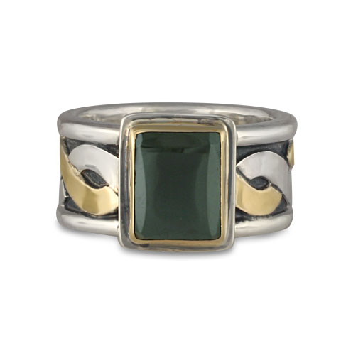 Donegal Ring with Gem in Hematite