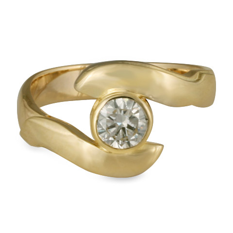 Donegal Twin Engagement Ring in Moissanite