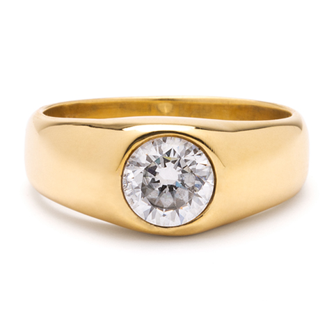 Dune Engagement Ring in 14K Yellow Gold