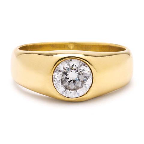 Dune Engagement Ring in 18K Yellow Gold
