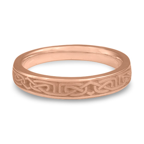 Extra Narrow Labyrinth Wedding Ring in 14K Rose Gold