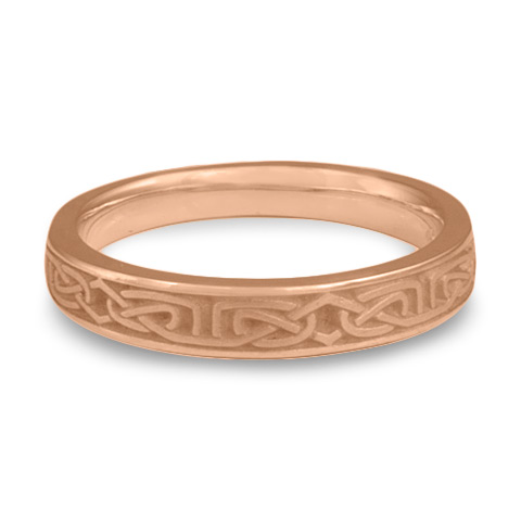 Extra Narrow Labyrinth Wedding Ring in 18K Rose Gold