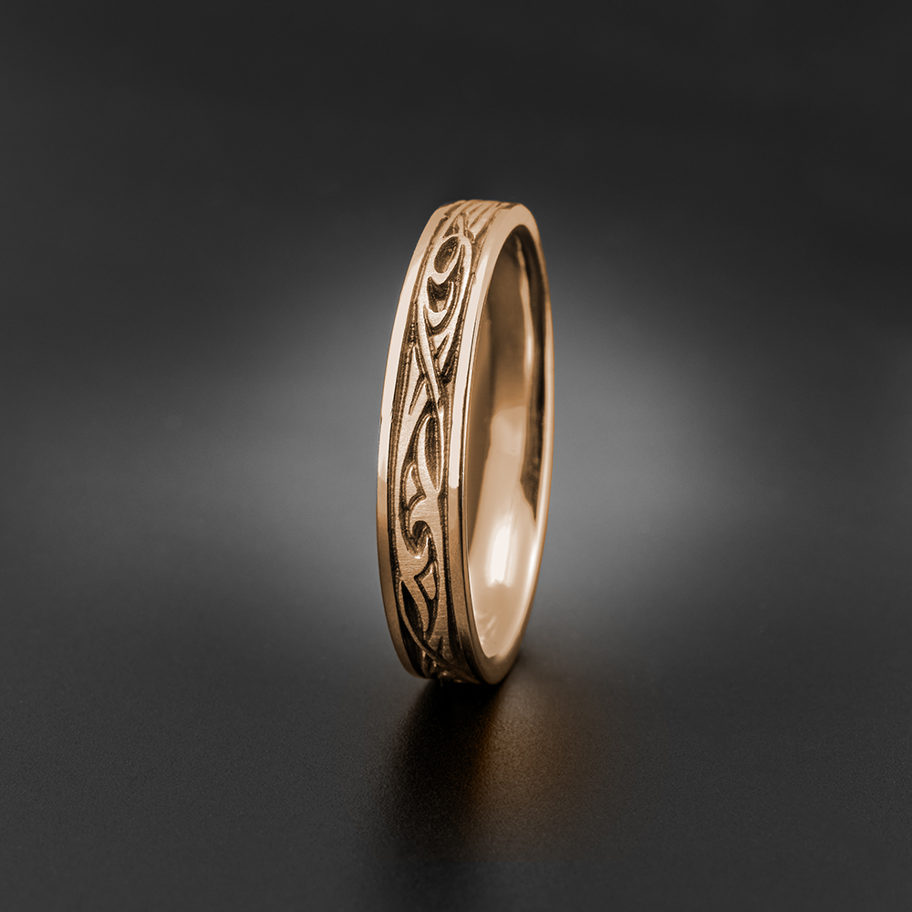 Extra Narrow Papyrus Wedding Ring in 18K Rose Gold