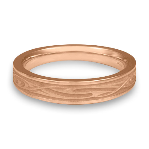 Extra Narrow Yin Yang Wedding Ring in 18K Rose Gold