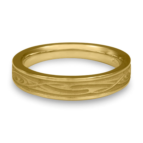 Extra Narrow Yin Yang Wedding Ring in 18K Yellow Gold