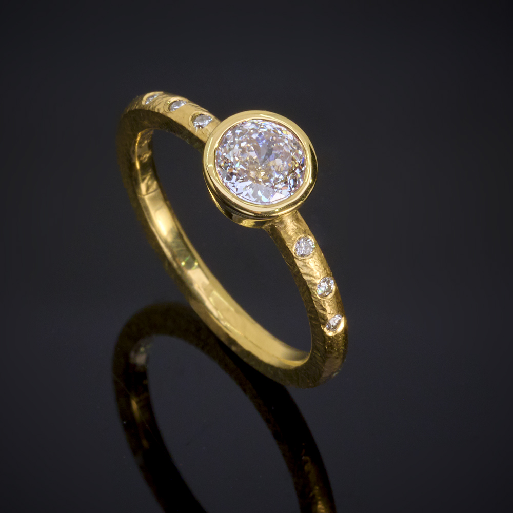 Flat Playa Engagement Ring in