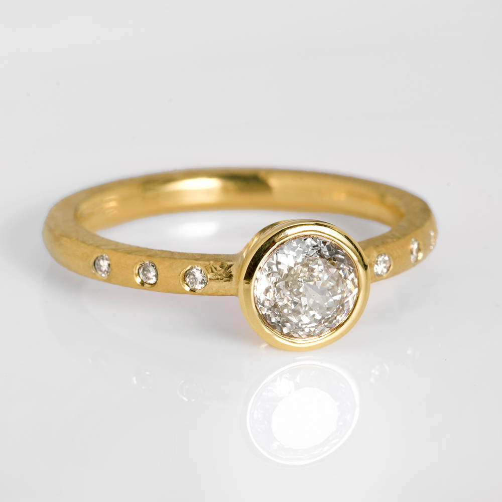 Flat Playa Engagement Ring in