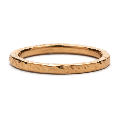 Flat Playa Wedding Band in 18K Rose Gold
