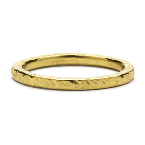 Flat Playa Wedding Band in 18K Yellow Gold