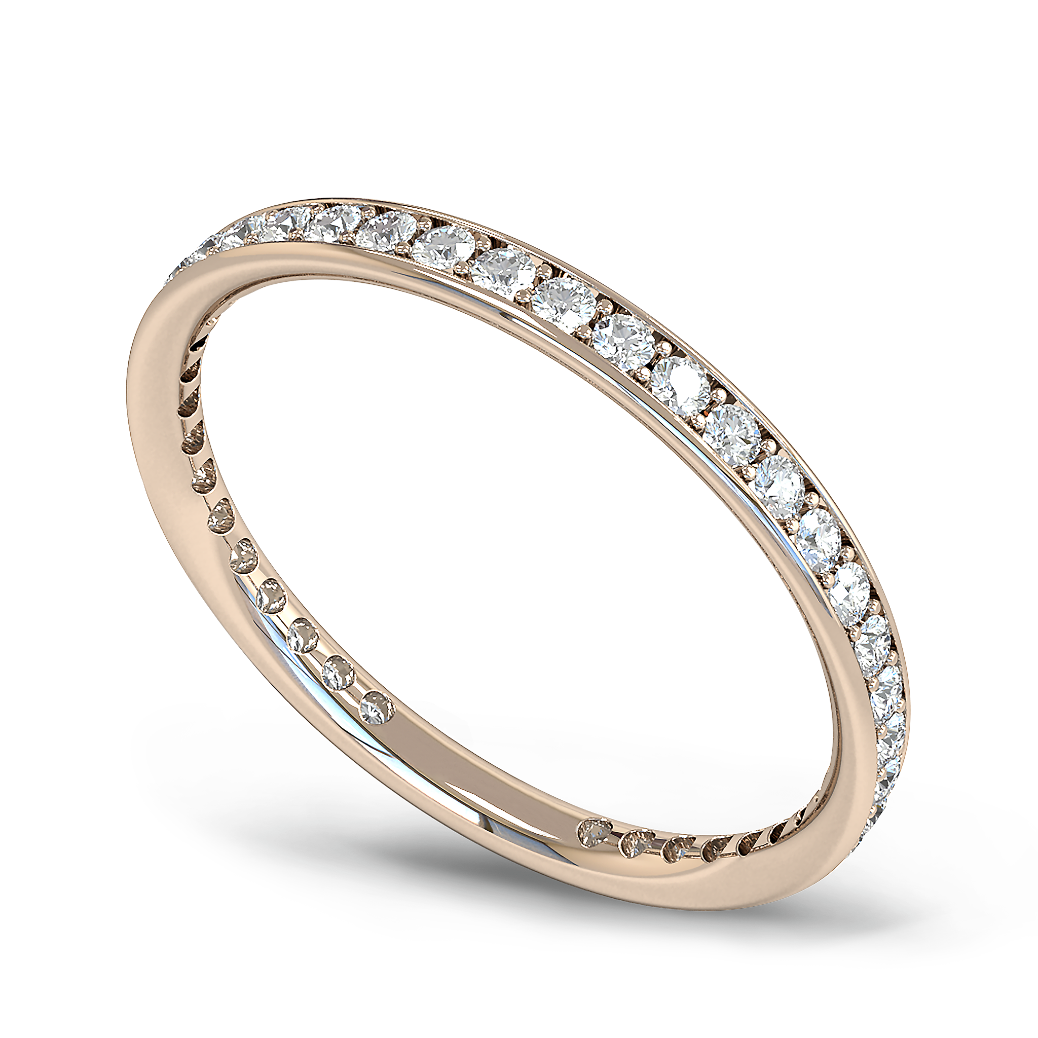 Grain Set Diamond Fairtrade Eternity Ring in