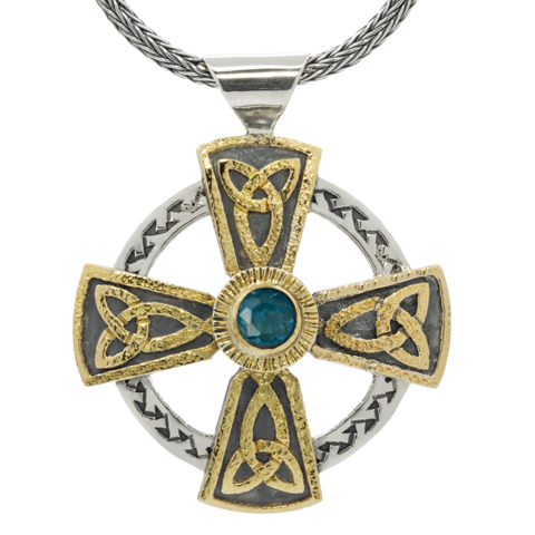 Grant's Cross in Blue Topaz