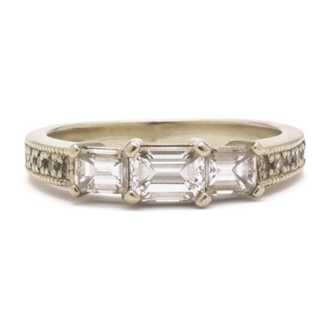 Justinian Engagement Ring in 18K White Gold