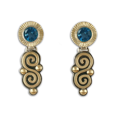 Keltie Dangle Earrings in London Blue Topaz