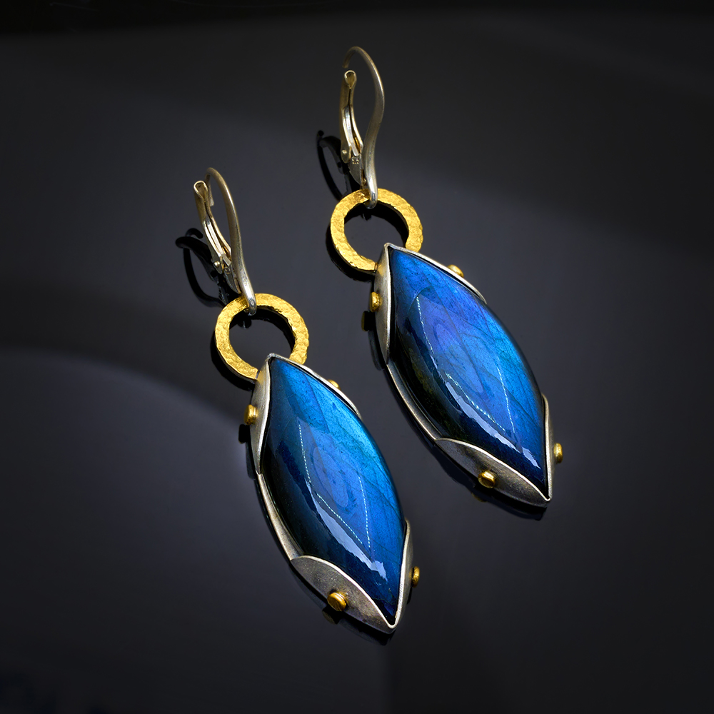 Labradorite Marquise Earrings in