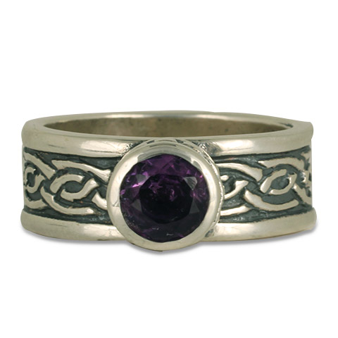 Laura Ring with Gem in Amethyst