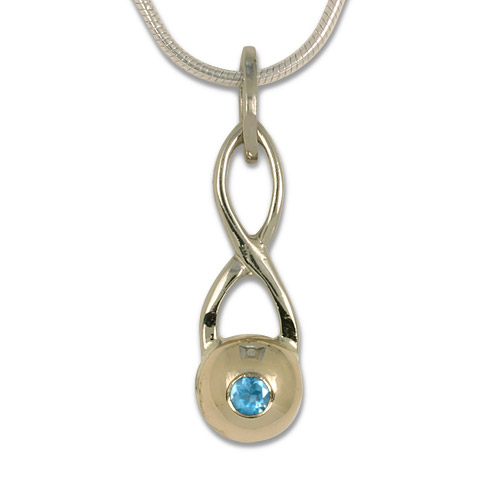 Levelle Pendant in Swiss Blue Topaz