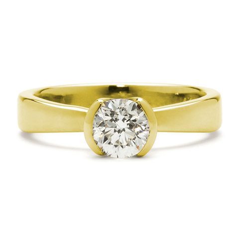 Locus Engagement Ring in 18K Yellow Gold