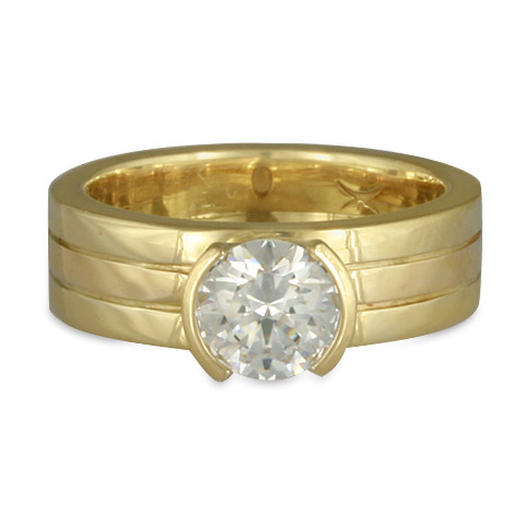 Marcello Engagement Ring in Diamond & 18K Yellow Gold
