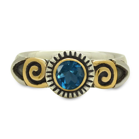 Medina Ring in London Blue Topaz