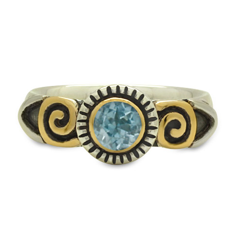 Medina Ring in Swiss Blue Topaz