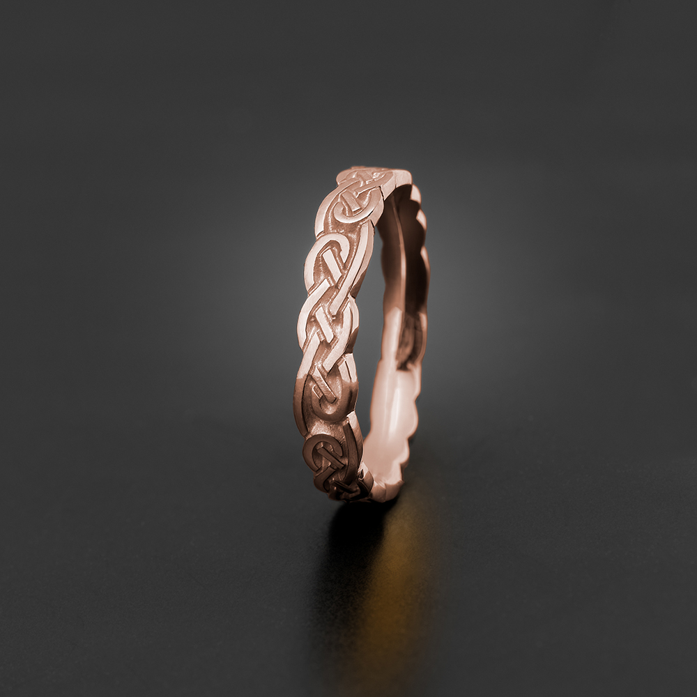 Narrow Borderless Infinity Wedding Ring in