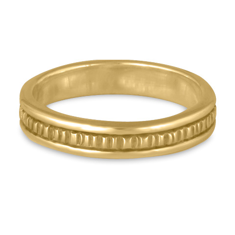 Narrow Bridges Wedding Ring in 14K Yellow Gold